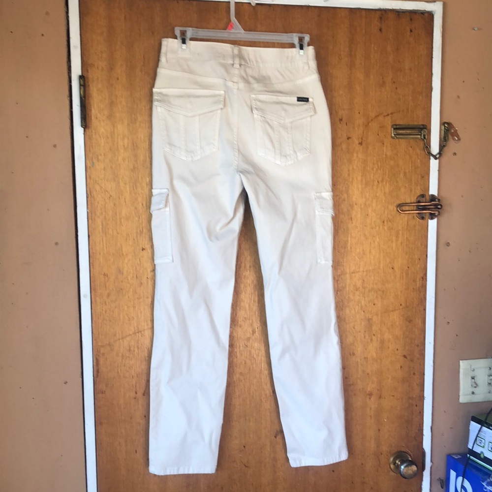 Sanctuary Denim Skinny Cargo Pants in Sculpted Hayden Slim Blanc Sz 27